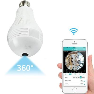 China Wireless IP Security Bulb Camera Waterproof/3MP 360 IR Motion Detection Panoramic Cloud Service for sale