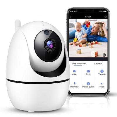 China Cloud Vandal Proof IP 1080p AI Tracking Security Control WiFi Mini Camera Tf WiFi Network Auto Smart Human Card for sale