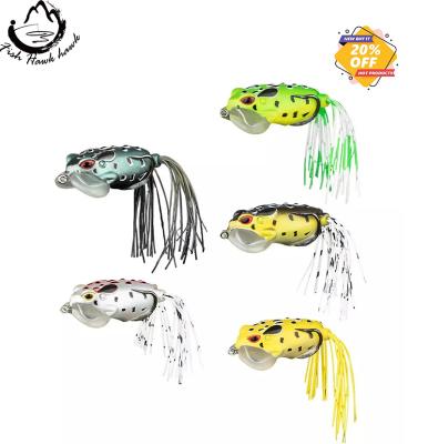 China 55mm Outdoor Fishing 17g Frog Lures Soft Groundbaits For Snakehead Bass Lures Frog Fishing Floating Topwater for sale