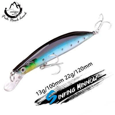 China ABS Plastic 13g 22g Suspending Minnow Lure For Fishing Tackle Sinking Wobblers For Artificial Pike Crankbaits Fishing Lure Groundbait for sale