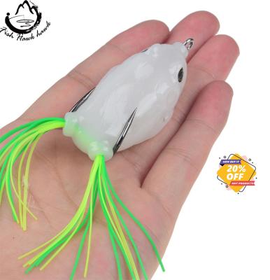 China High Quality Lead 14g Luminous Soft Frog Fishing Lures With Double Hooks for sale