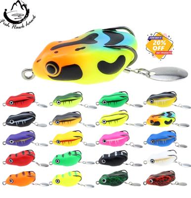 China New Outdoor Fishing 45mm/8.5g Frog Lures Soft Groundbaits For Snakehead Bass Lures Frog Fishing Floating Topwater for sale