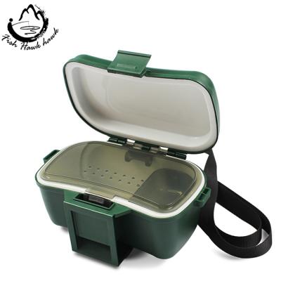 China Outdoor Sports Storage Fishing Live Bait Box Storage Case Earthworm Lure Fly Fishing Tackle Plastic Box for sale