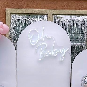 China Custom Buildings Custom Made 12v Baby Oh Baby Flexible Led Light Neon Sign for sale