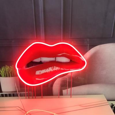 China Buildings Customized Fast Delivery Drop Shipping NO MOQ High Quality Letter Neon Signs Electronic Lighting Custom Lip for sale