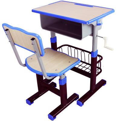 China Chinese High Quality Simple Student School Furniture School Desk and Chair for sale