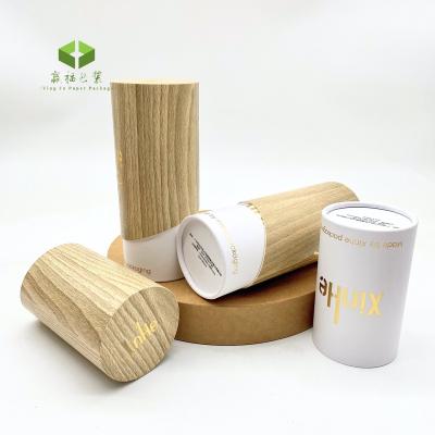 China Custom Biodegradable Eco-Friendly Eco-friendly Cardboard Tube Packaging Paper Cylinder Luxury Brown Paper Packaging For Essential Oil Box for sale