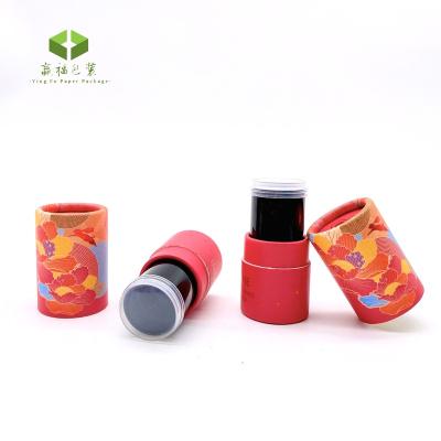 China Recycled materials empty lipbalm kraft paper tube container cardboard wholesale twist up tube nature air freshener cylinder packaging twist for sale