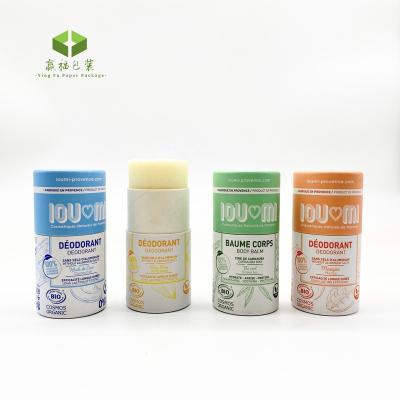 China Solid Custom Biodegradable Skin Care Perfume Packaging Lift Up Cardboard Container Lip Balm Deodorant Paper Tube Ningbo Packaging for sale