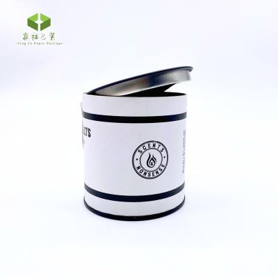 China Custom Creative Printing Recycled Kraft Paper Round Paper Tube Box Biodegradable For Face Cream Jar Packaging With Tin Box Plating for sale