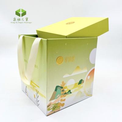 China High Quality Custom Recycled Materials Kraft Paper Gift Box Packaging With Ribbon Closing Twine for sale