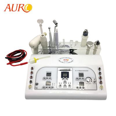 China AU-8208 Korean Home Use Face Lift Facial Machine With Spot Removal Face Brush Detergent Galvanic Vacuum 8 In 1 Device for sale