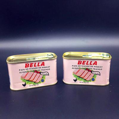 China Halal tin canned food 198g 340g with easy open chicken beef luncheon meat corned beef for sale