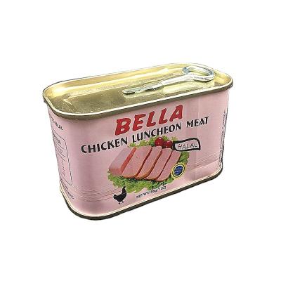 China Cheap Price China Factory 198g Canned Chicken Lunch , Pork Lunch Beef Luncheon Meat Canned Meat for sale