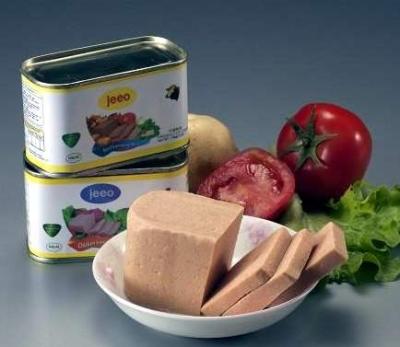 China Convenient.Nutritions low cost china factory OEM brand 198g 340g canned food beef chicken luncheon meat for sale