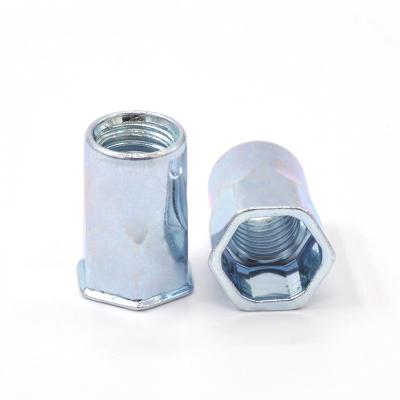 China M12 M3 Countersunk Steel Custom Colored Steel Rivets Half Hex Head Zinc Nuts for sale