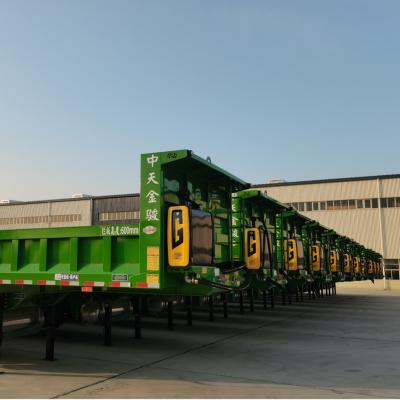 China China Most Popular 40 Ton Truck Trailer 50 Ton Side Tipper / Rear Dumper Trailer 3 Axles Semi Tipper Truck Trailer For S for sale