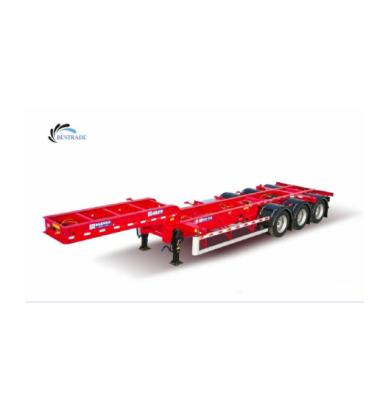 China Truck Trailer Quality Brand 20ft/40ft Container Carrier High Load Skeleton Semi Trailer for sale