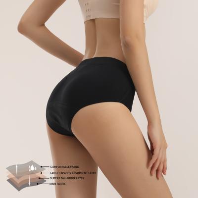 China Wholesale Antibacterial Proof Women Leakproof Bamboo Panties 3 Pack Period Panties 4 Layer Period Heavy Teen Panties for sale