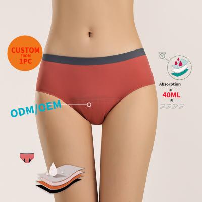 China Wholesale Price Antibacterial Cotton Panties Reusable Absorption Leak Proof Women High Leak Proof 4 Layer Period Panties for sale