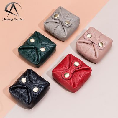 China Cute Japan Style Fashion Korean Coin Purse Soft Genuine Leather Mini Earphone Key Coin Lipstick Storage Pocket Bag Female Wallet for sale