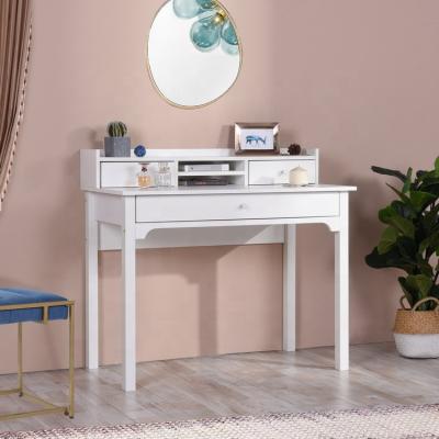 China Classic Style Bedroom Dressing Table In White Multi Function Cable Management Drawers For Storage for sale