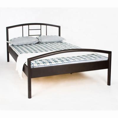 China Industrial View Of Queen Size 150x200 Cm Double Metal Bed With Metal Slats for sale