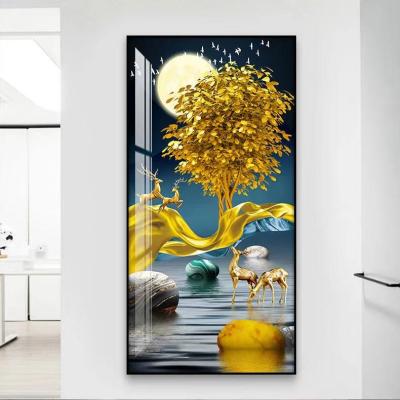 China Modern custom made custom crystal wall painting of living room wall painting porcelain painting abstract for sale