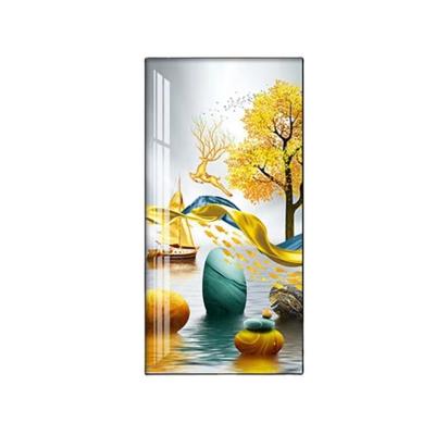 China CLASSIC Modern Abstract Large Rectangular Aluminum Painting Crystal Porcelain Painting for sale