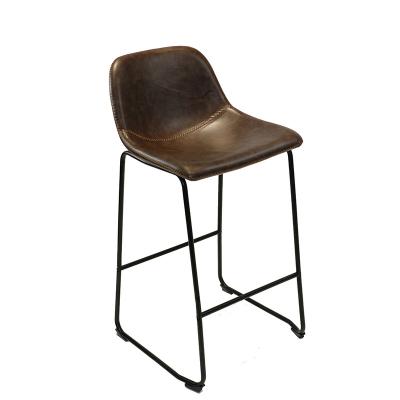 China 2021 Modern Hot-selling NEW PU Cafe Bar Stool Chair With Metal Legs for sale