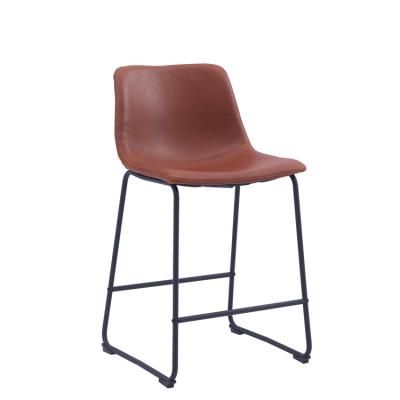 China 2021 new modern industrial bar stools with back and footrest bar height stool chairs for sale