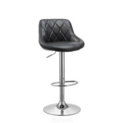 China High Quality Modern Adjustable Luxury Black Leather Bar Chair Bar Stool Furniture for sale