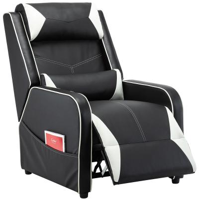 China Leather Recliner PU Modern Design Gaming Chair Sofa With Footstool Recliner Sofa for sale