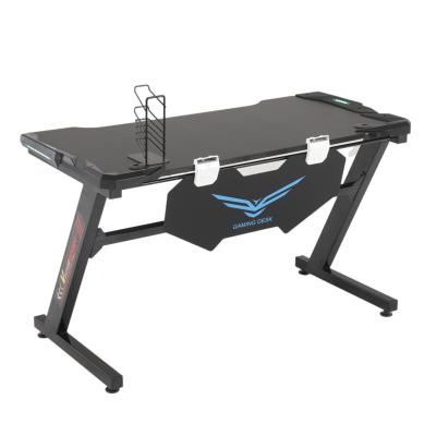 China LED Lights LED Lights Z Shaped Computer PC Game Desk Gaming Table For Internet Cafe Computer Desks for sale