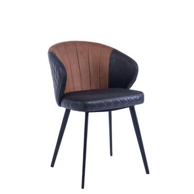 China 2021 New Leather Cover Metallic Modern Commercial Dining Chair Removable for sale