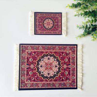 China Customized Printing Mat Mousepad Eco - Friendly Wholesale Price Cover Mousepad Oriental Persian Mousepad With Soft Microfiber Cloth for sale