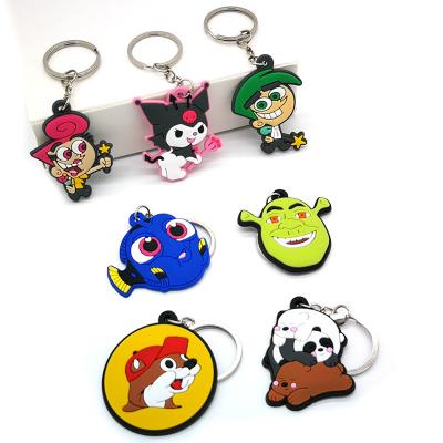 China High Quality Promotion Custom Design Soft Key Chain 2D PVC Rubber Key Chain for sale