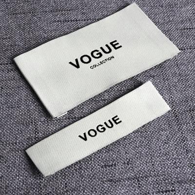 China Customized Viable Customized Brand Printing Clothing Garment End Folded Woven Head Label Labels Neck Label For Clothing for sale