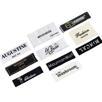 China Logo High Density Fabric Private Customized Garment Viable Labels Fabrics Ribbon Satin Wholesale Care Label Custom Woven Labels for sale