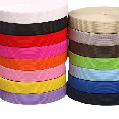 China High Tenacity Colorful Elastic Band Wholesale Custom Knitted Web Tape For Clothes for sale