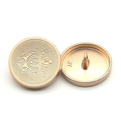 China OEM Nickel Free Round Shape Metal Button With Custom Embossed Logo For Apparel for sale