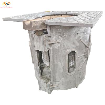 China Wanle 2T Graphite Crucible Induction Zinc Melting Furnace Melting Set for sale