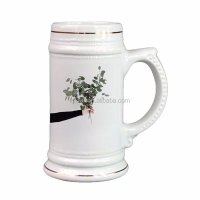 China 22 Oz Large Sustainable White Blank Ceramic Mug For Sublimation Printing Mugs for sale