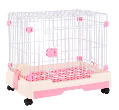 China Large Flat Roof Dog Crate Portable Portable Folding Folding Dog Kennel Dog Kennel With Tray And Wheels Universal Pet Carrier Dog for sale