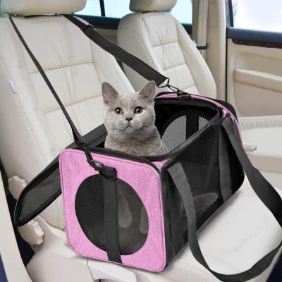 China Breathable Pet Carrier For Small Medium Dogs Cats Puppies Up To 15 Pounds , Airline Approved Dog Carrier Small Soft Sided Carrier for sale