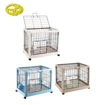 China Newest Sustainable Luxury Metal Folding Fence Dog Crates With Wheels for sale