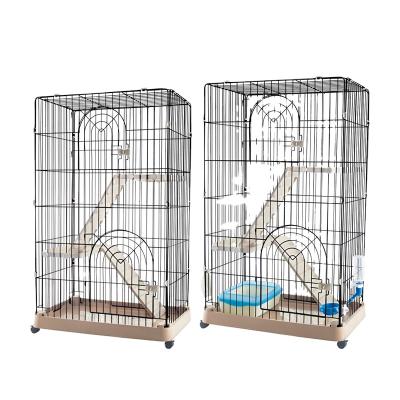 China Durable Excellent Quality Luxury Expandable Cat Cage Three Layers With Wheels for sale