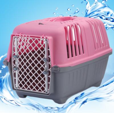 China Cat Dog Luxury Pet Cage Portable Breathable Plastic Airline Approved Travel Pet Carrier Cat Carrier for sale