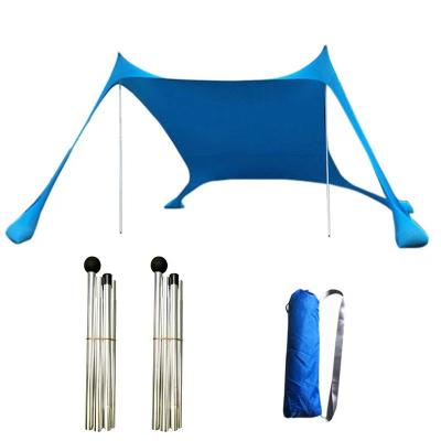 China Straight Tethering Type Automatic Portable Outdoor Automatic Foldable Cabana Beach Tent Upf50 Beach Tent Sun Shelter for sale