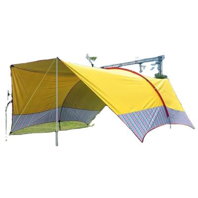 China Straight Tether Type 2022 Big Beach Sun Shade Outdoor Survival Ultralight Waterproof Camping Tent Tarp Shelter for sale